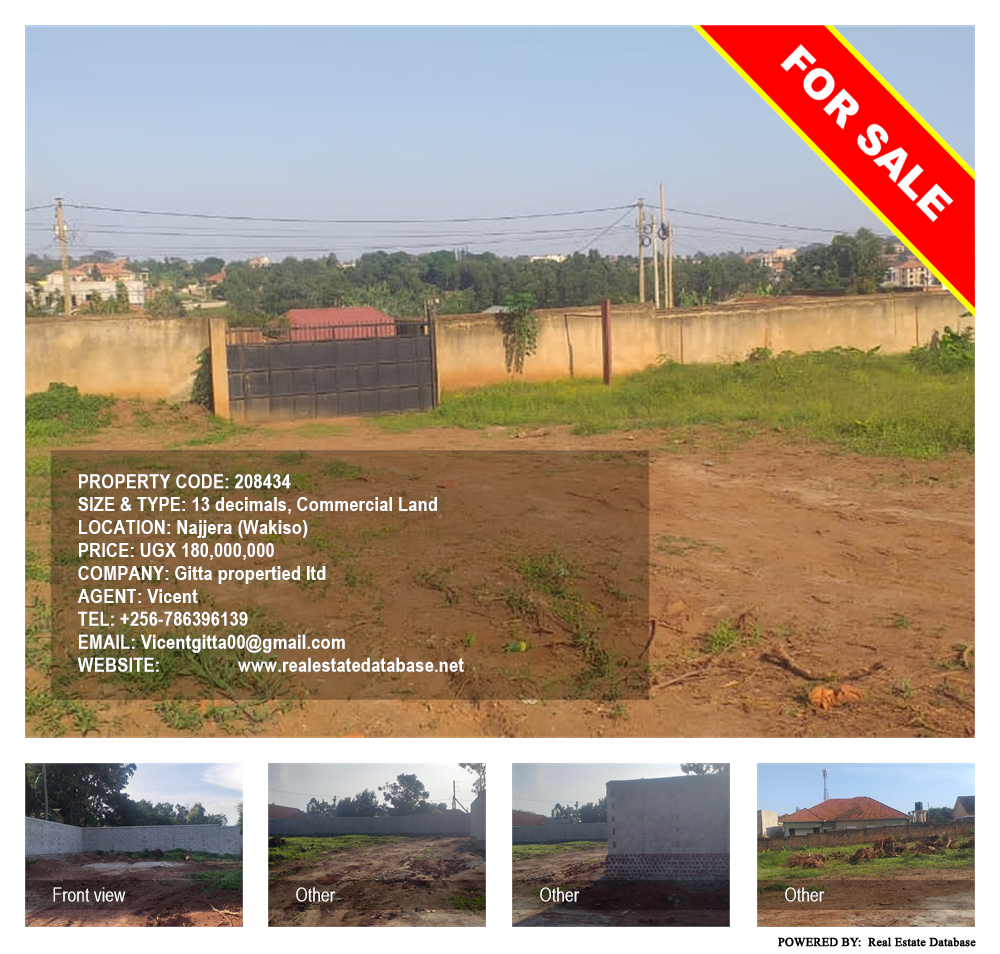 Commercial Land  for sale in Najjera Wakiso Uganda, code: 208434