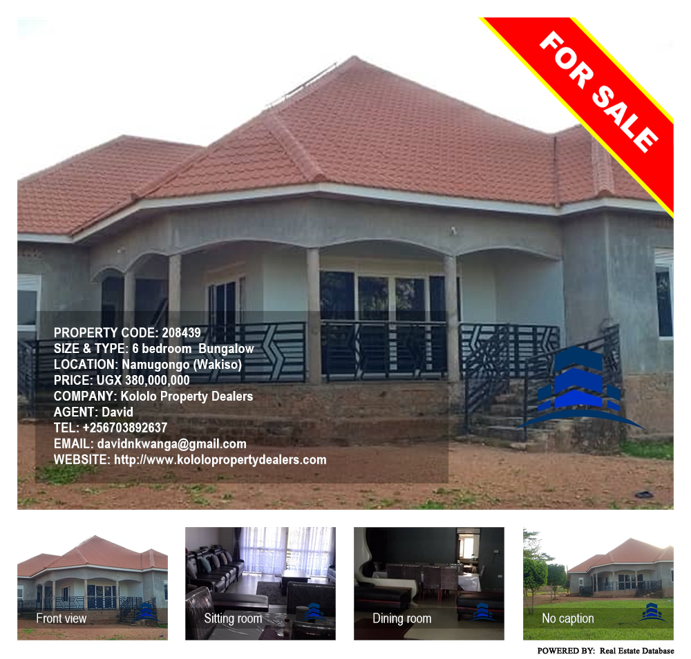 6 bedroom Bungalow  for sale in Namugongo Wakiso Uganda, code: 208439