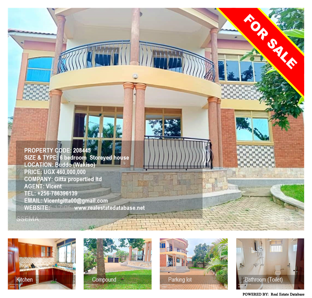 6 bedroom Storeyed house  for sale in Buddo Wakiso Uganda, code: 208445