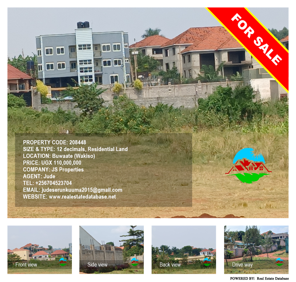 Residential Land  for sale in Buwaate Wakiso Uganda, code: 208448