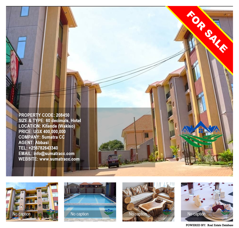 Hotel  for sale in Kitende Wakiso Uganda, code: 208450