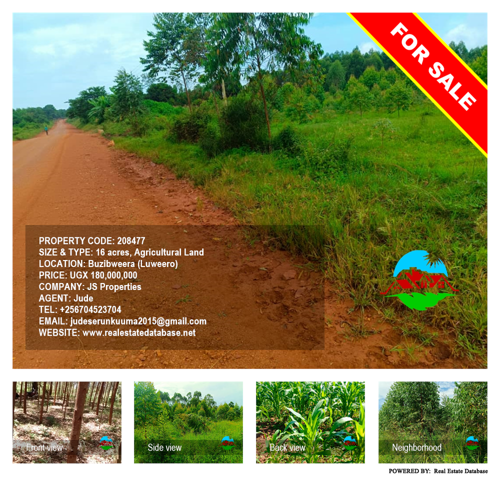 Agricultural Land  for sale in Buzibweera Luweero Uganda, code: 208477