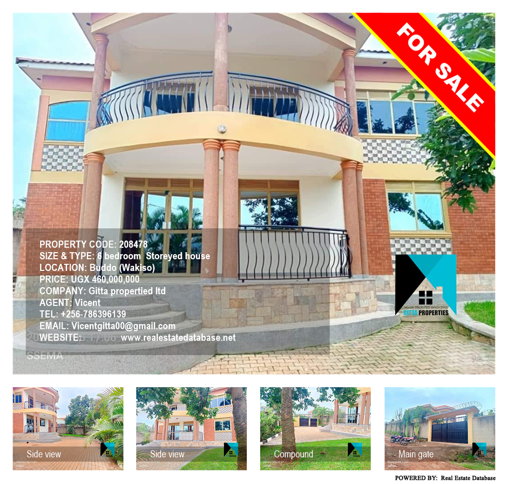 6 bedroom Storeyed house  for sale in Buddo Wakiso Uganda, code: 208478