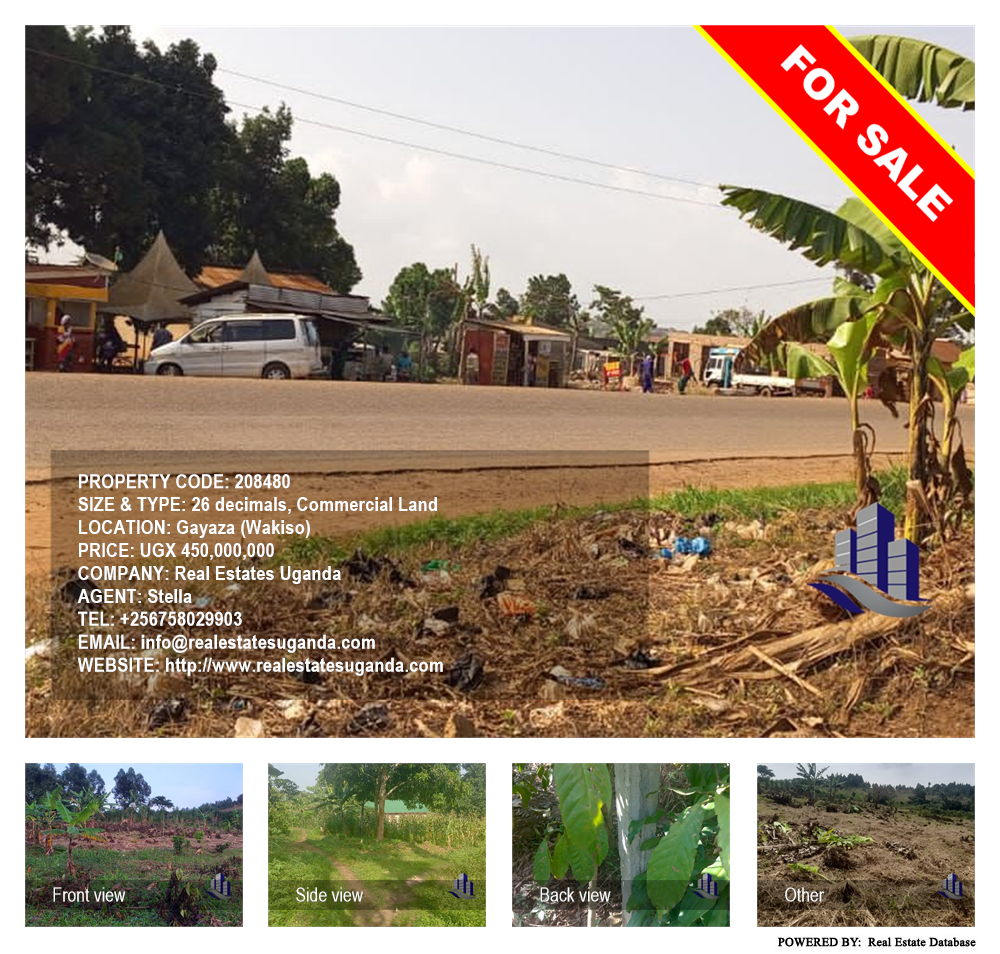 Commercial Land  for sale in Gayaza Wakiso Uganda, code: 208480