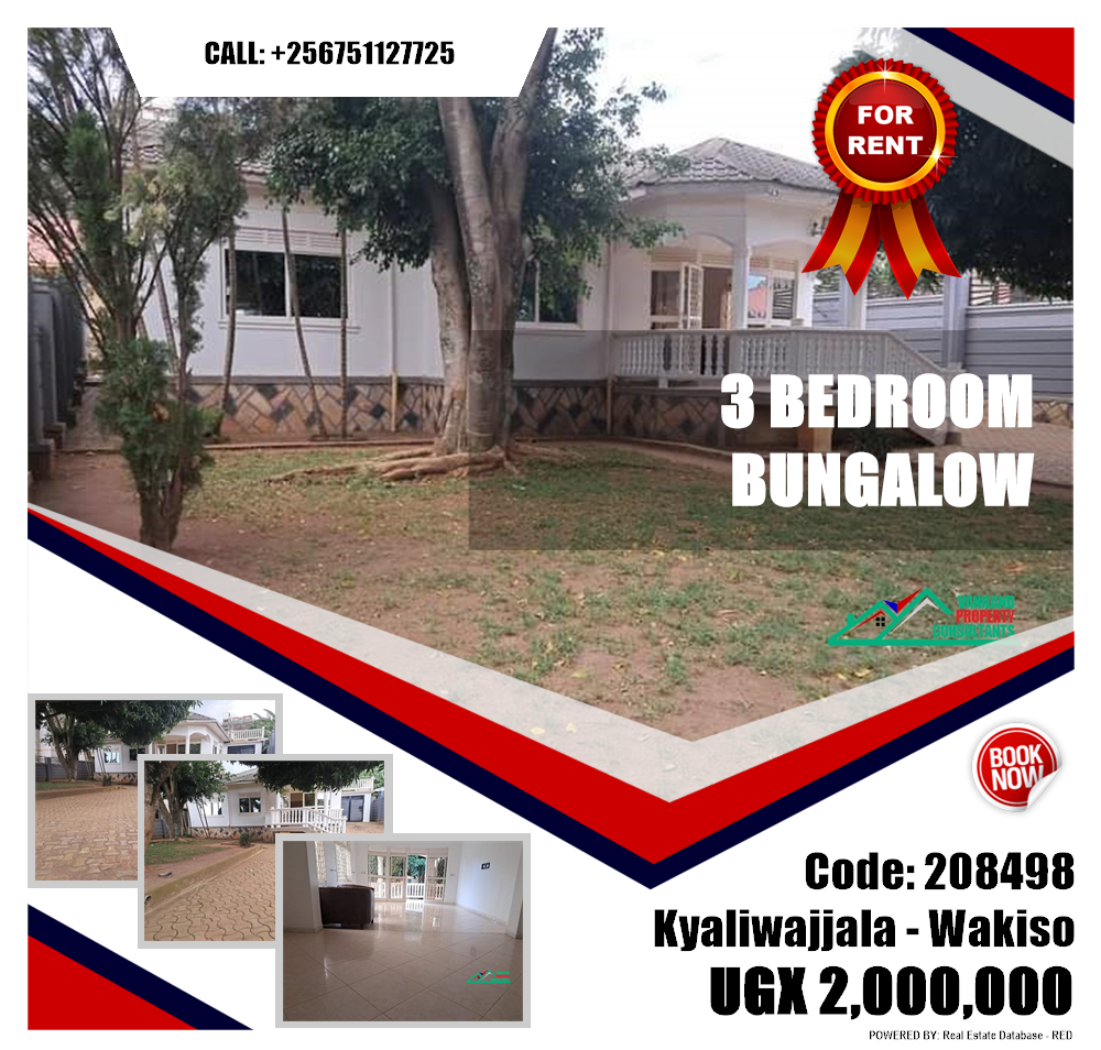 3 bedroom Bungalow  for rent in Kyaliwajjala Wakiso Uganda, code: 208498