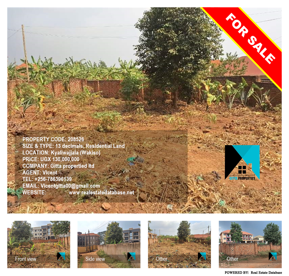 Residential Land  for sale in Kyaliwajjala Wakiso Uganda, code: 208526