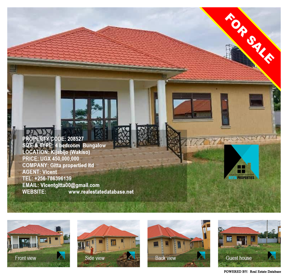 4 bedroom Bungalow  for sale in Kijabijo Wakiso Uganda, code: 208527