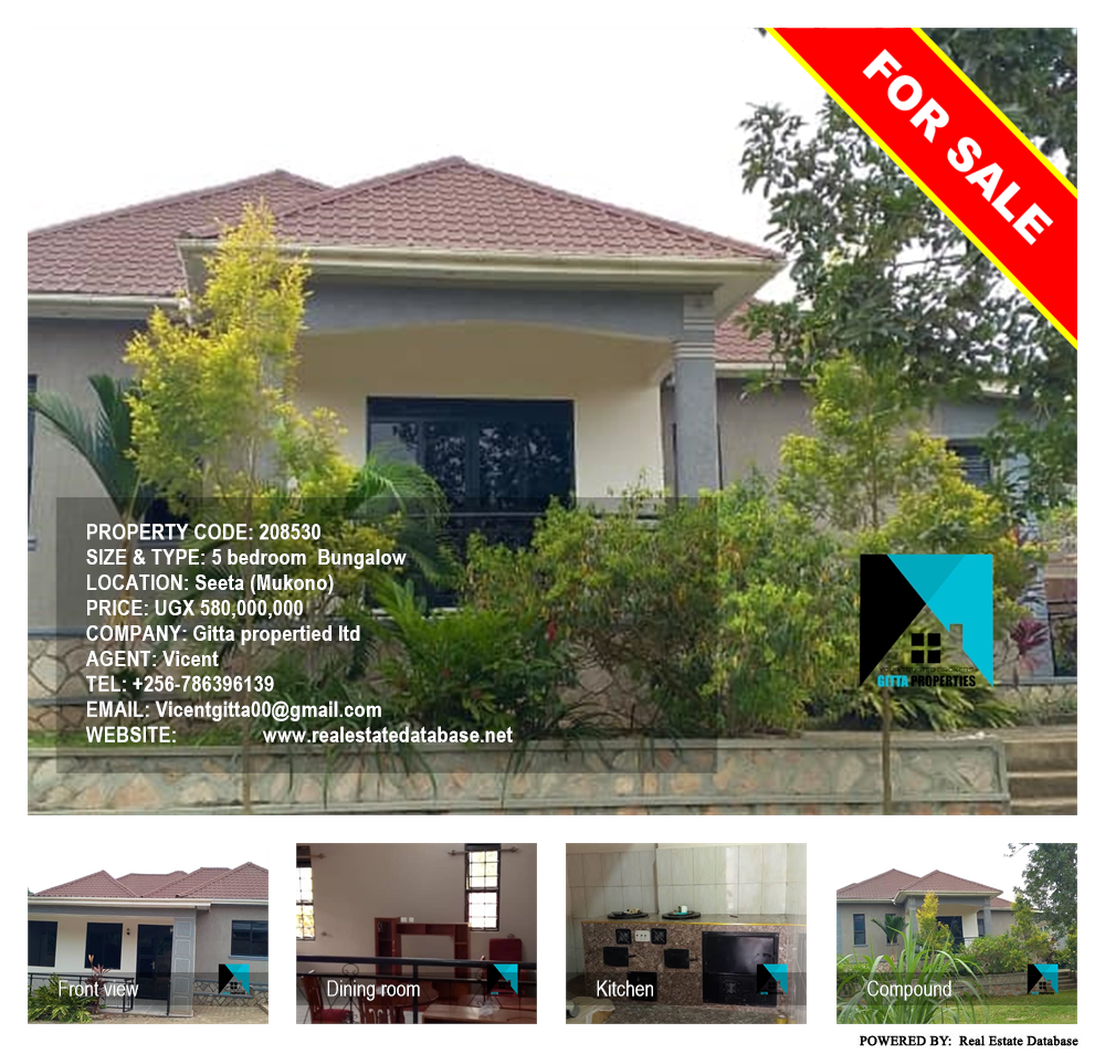 5 bedroom Bungalow  for sale in Seeta Mukono Uganda, code: 208530