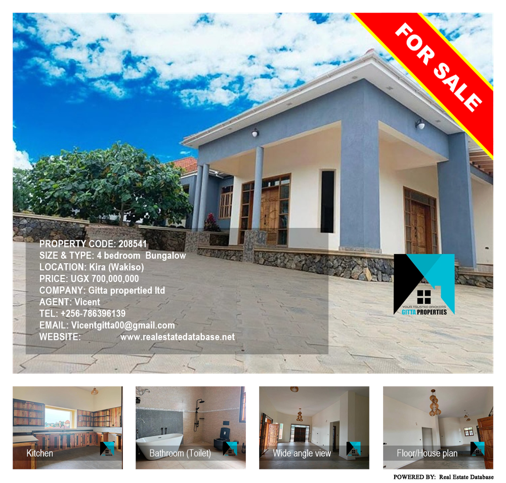 4 bedroom Bungalow  for sale in Kira Wakiso Uganda, code: 208541