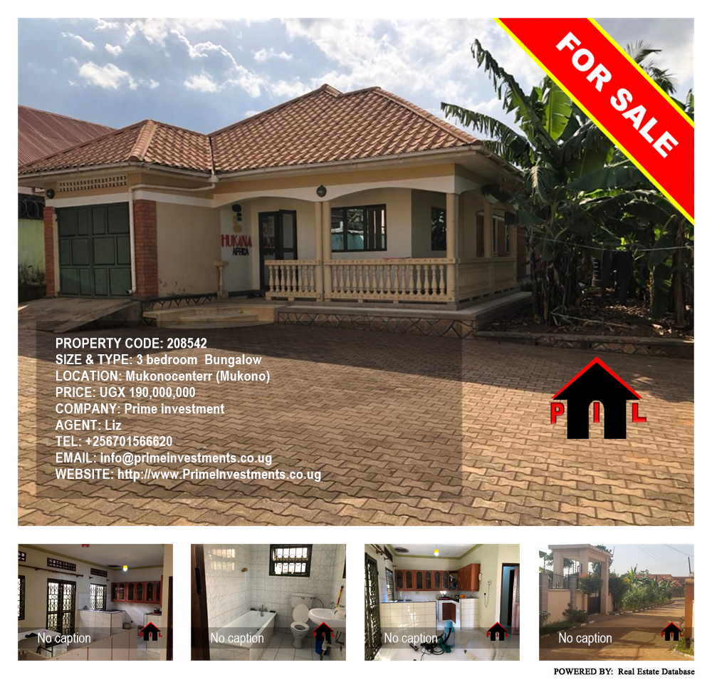 3 bedroom Bungalow  for sale in Mukonocenterr Mukono Uganda, code: 208542