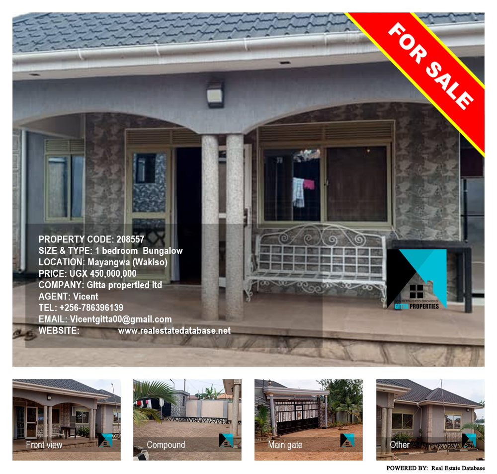 1 bedroom Bungalow  for sale in Mayangwa Wakiso Uganda, code: 208557