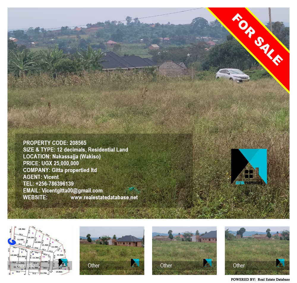 Residential Land  for sale in Nakassajja Wakiso Uganda, code: 208565