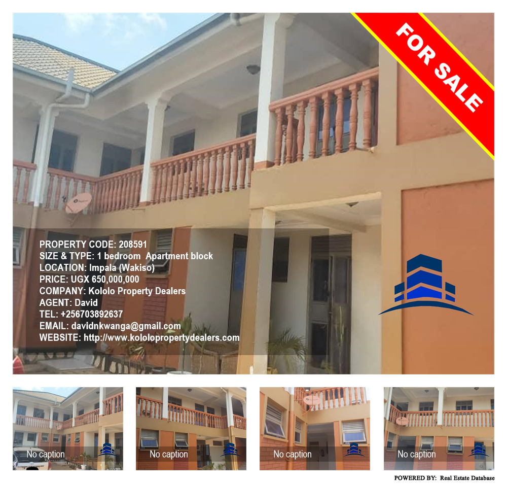 1 bedroom Apartment block  for sale in Impala Wakiso Uganda, code: 208591