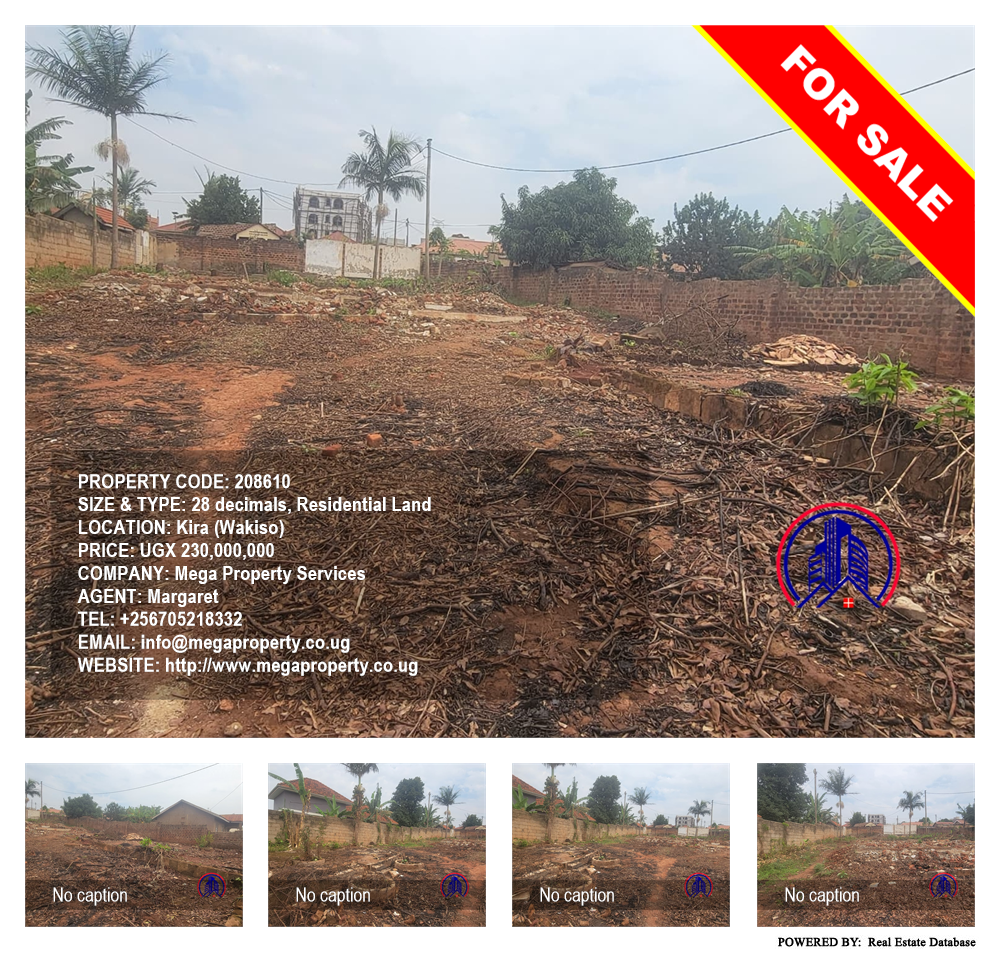 Residential Land  for sale in Kira Wakiso Uganda, code: 208610