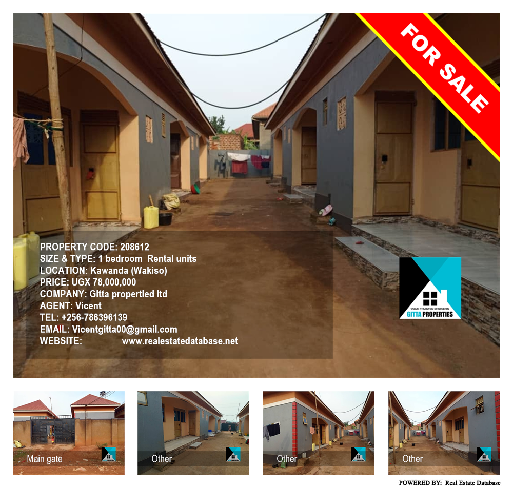 1 bedroom Rental units  for sale in Kawanda Wakiso Uganda, code: 208612