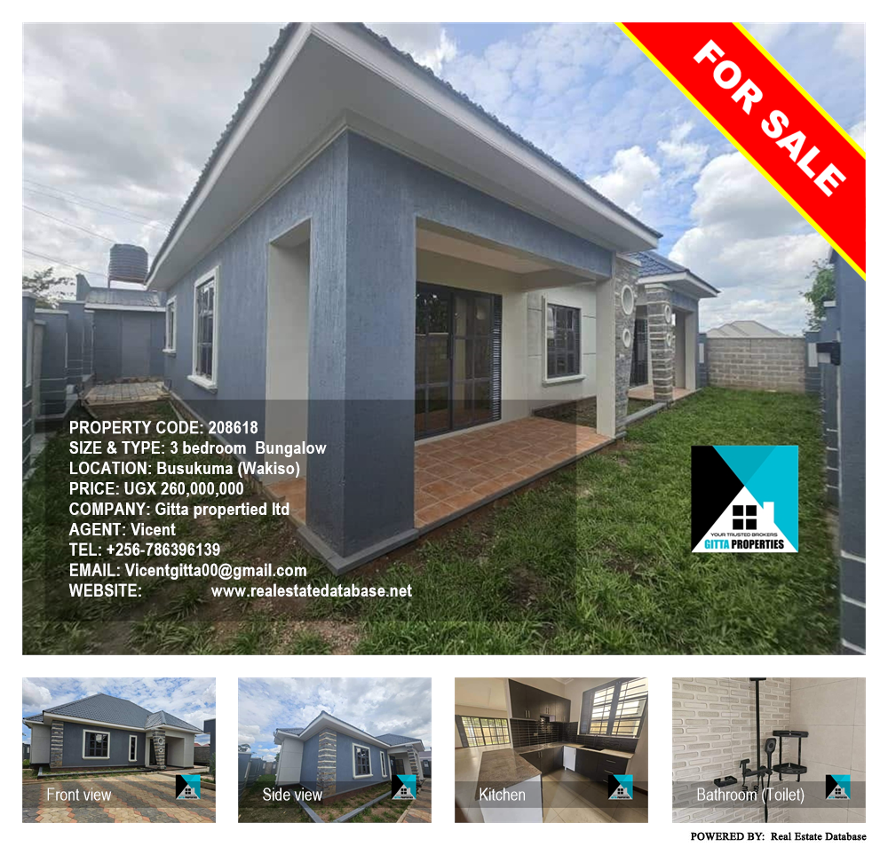 3 bedroom Bungalow  for sale in Busukuma Wakiso Uganda, code: 208618