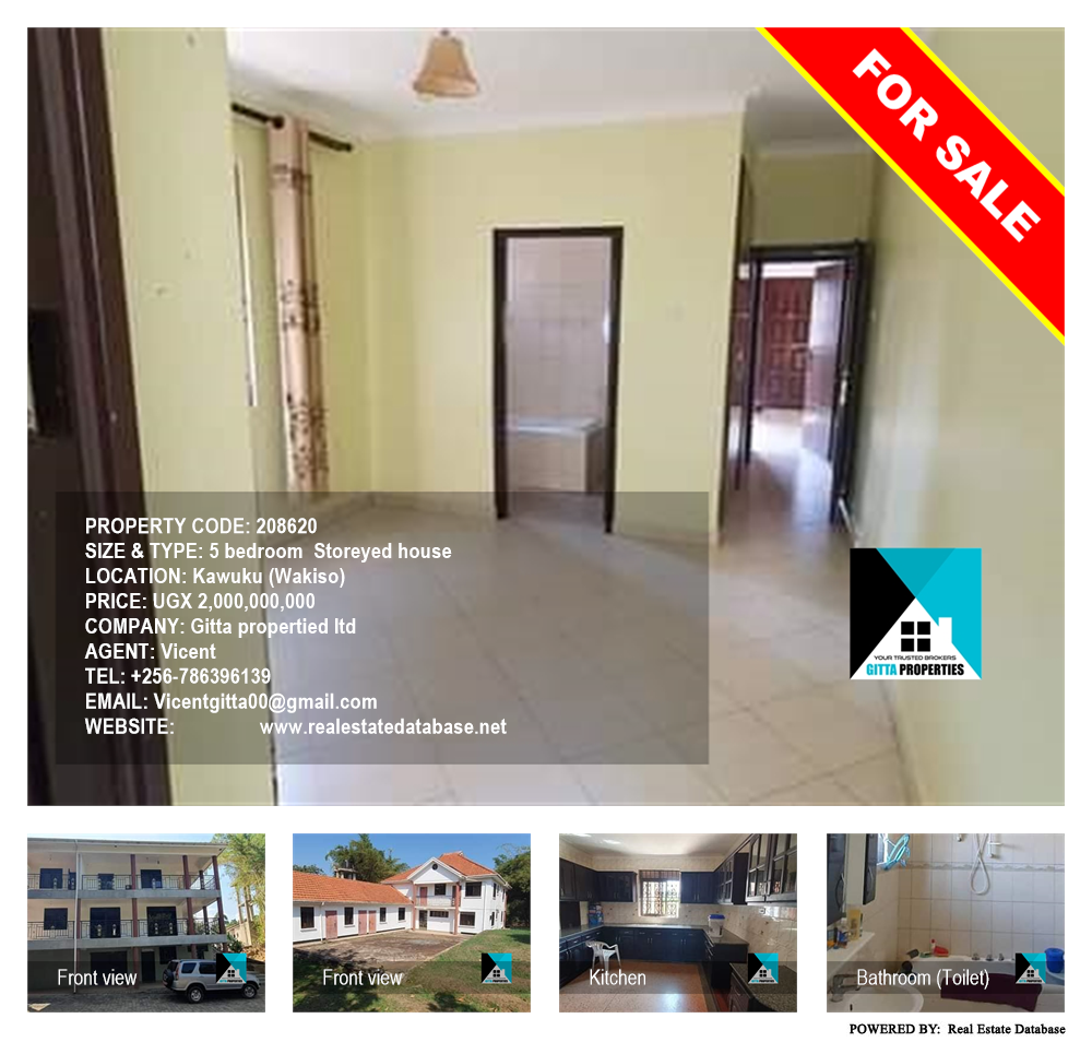 5 bedroom Storeyed house  for sale in Kawuku Wakiso Uganda, code: 208620