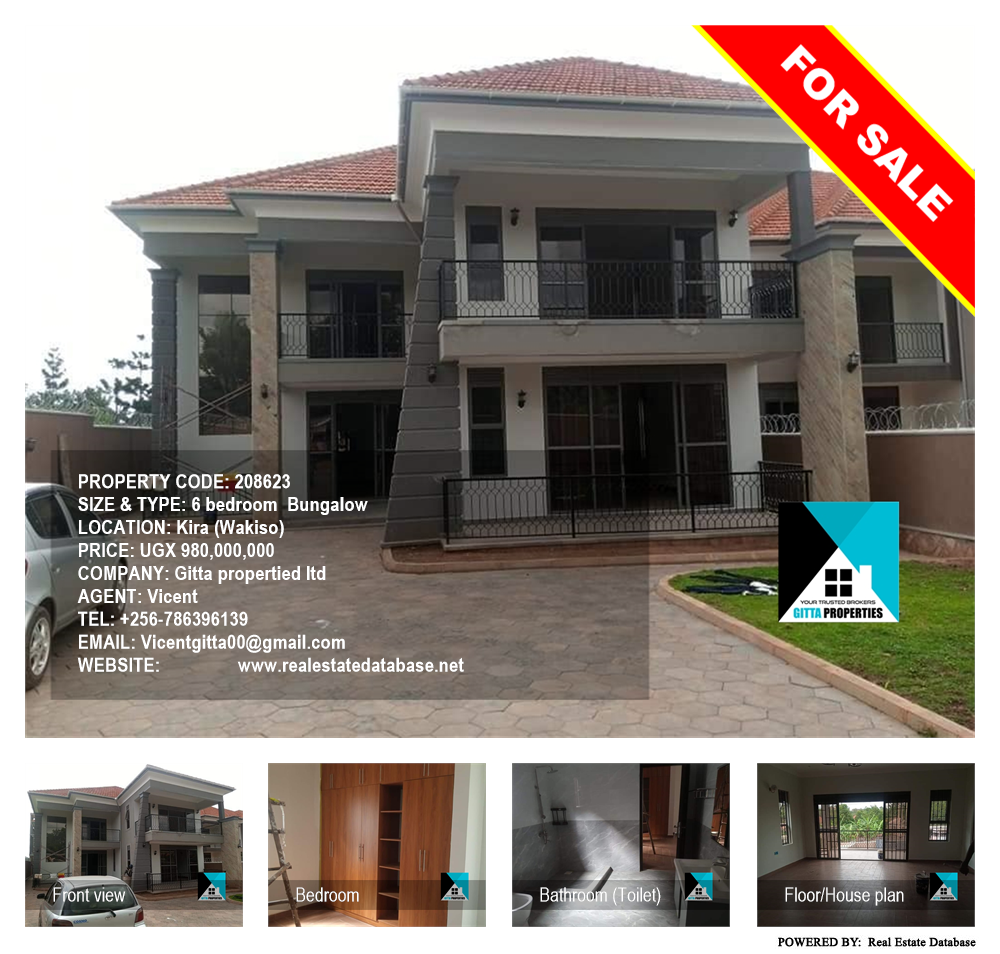 6 bedroom Bungalow  for sale in Kira Wakiso Uganda, code: 208623