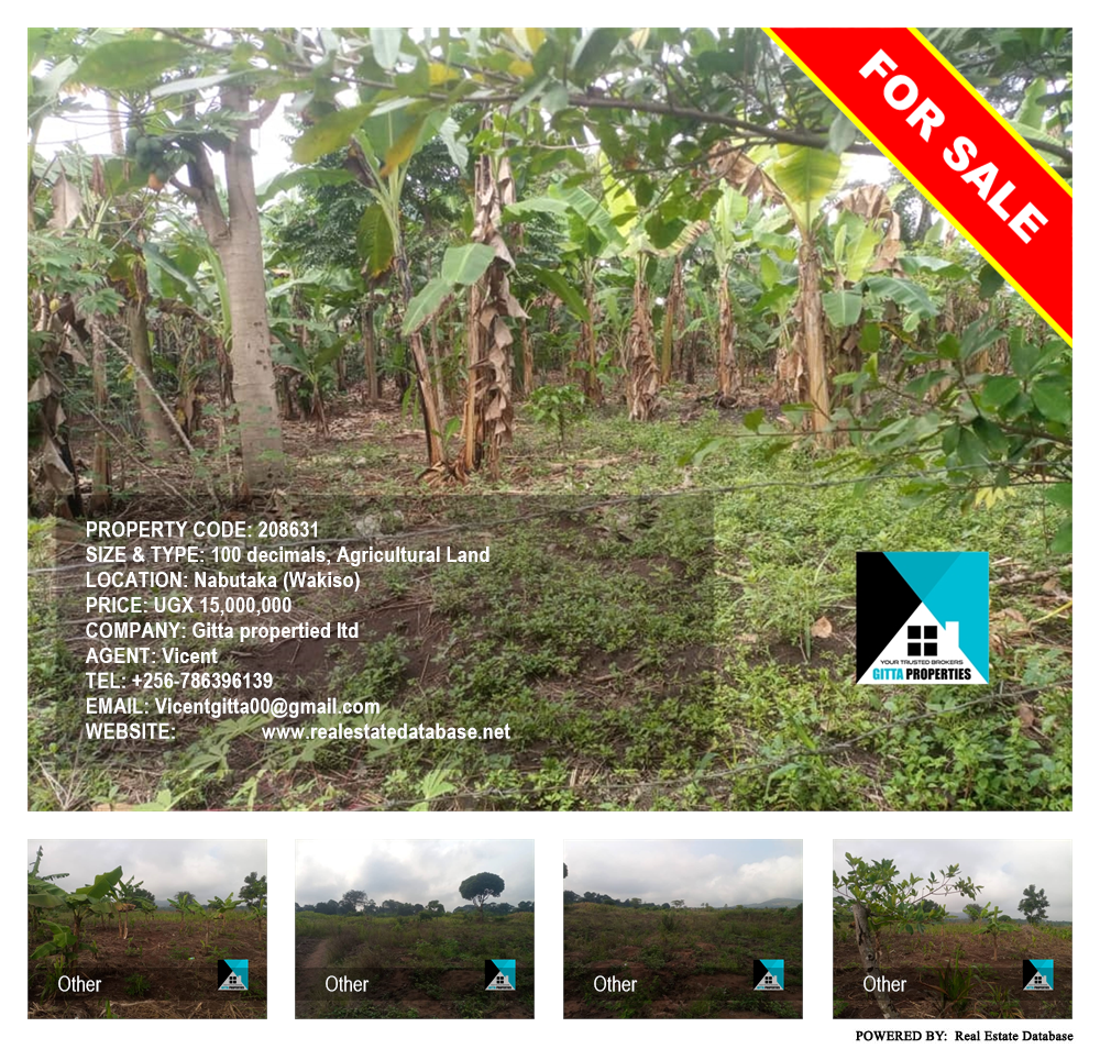 Agricultural Land  for sale in Nabutaka Wakiso Uganda, code: 208631