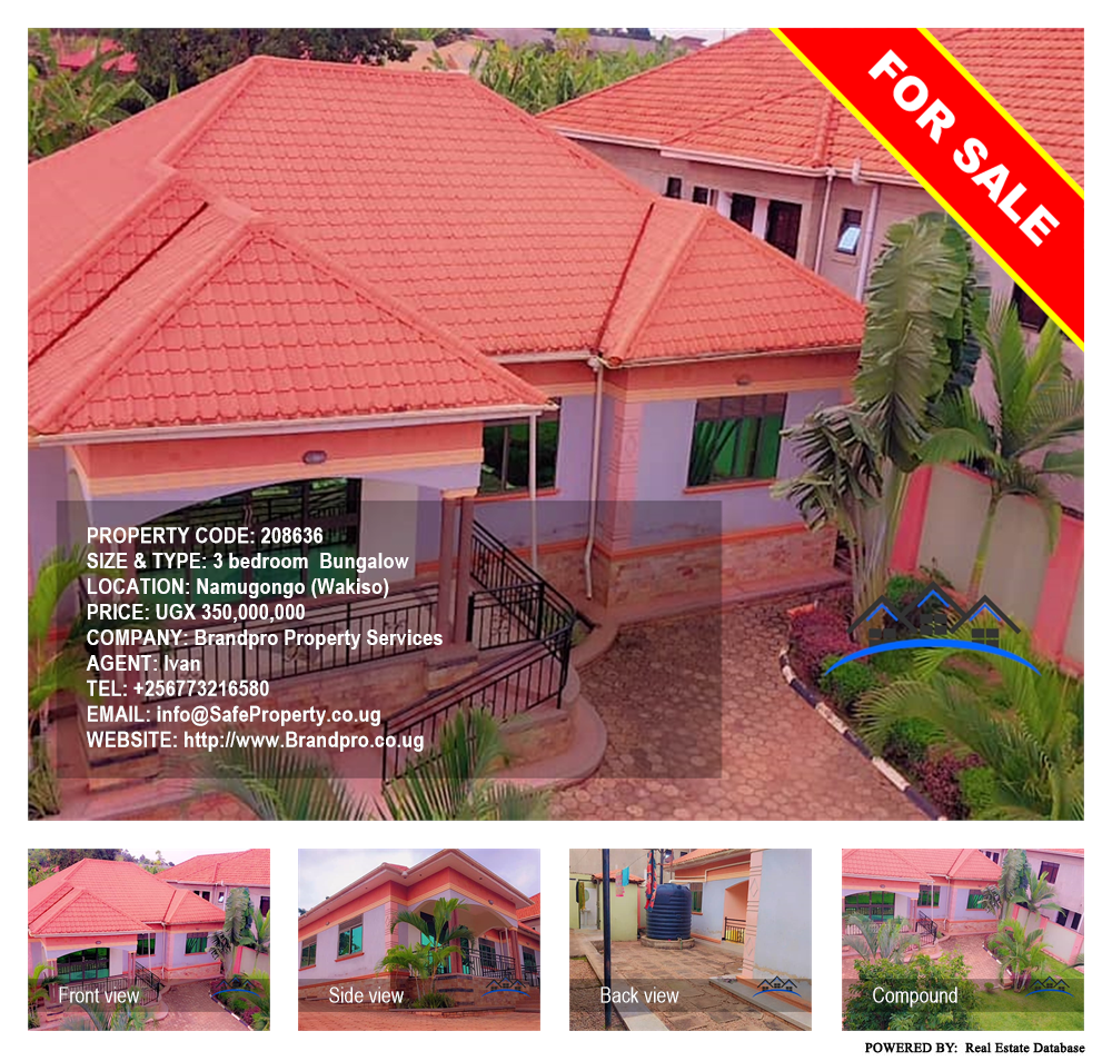 3 bedroom Bungalow  for sale in Namugongo Wakiso Uganda, code: 208636