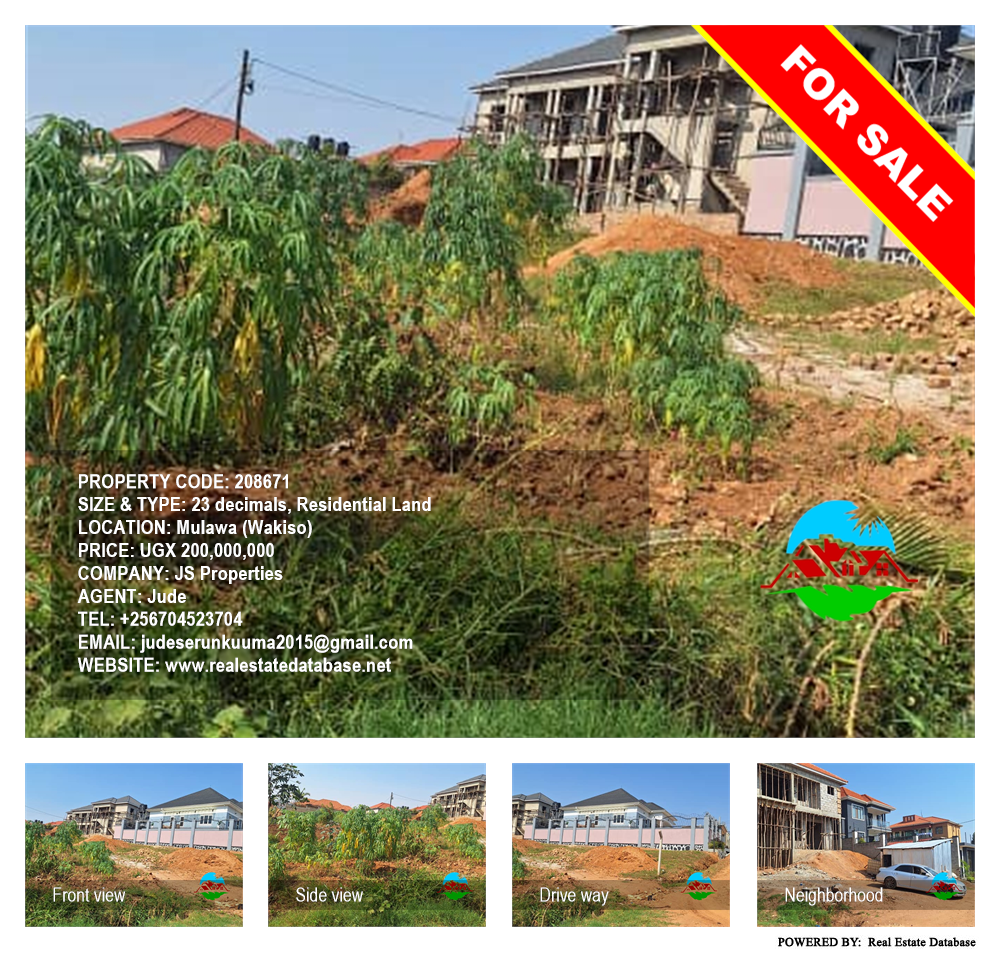 Residential Land  for sale in Mulawa Wakiso Uganda, code: 208671