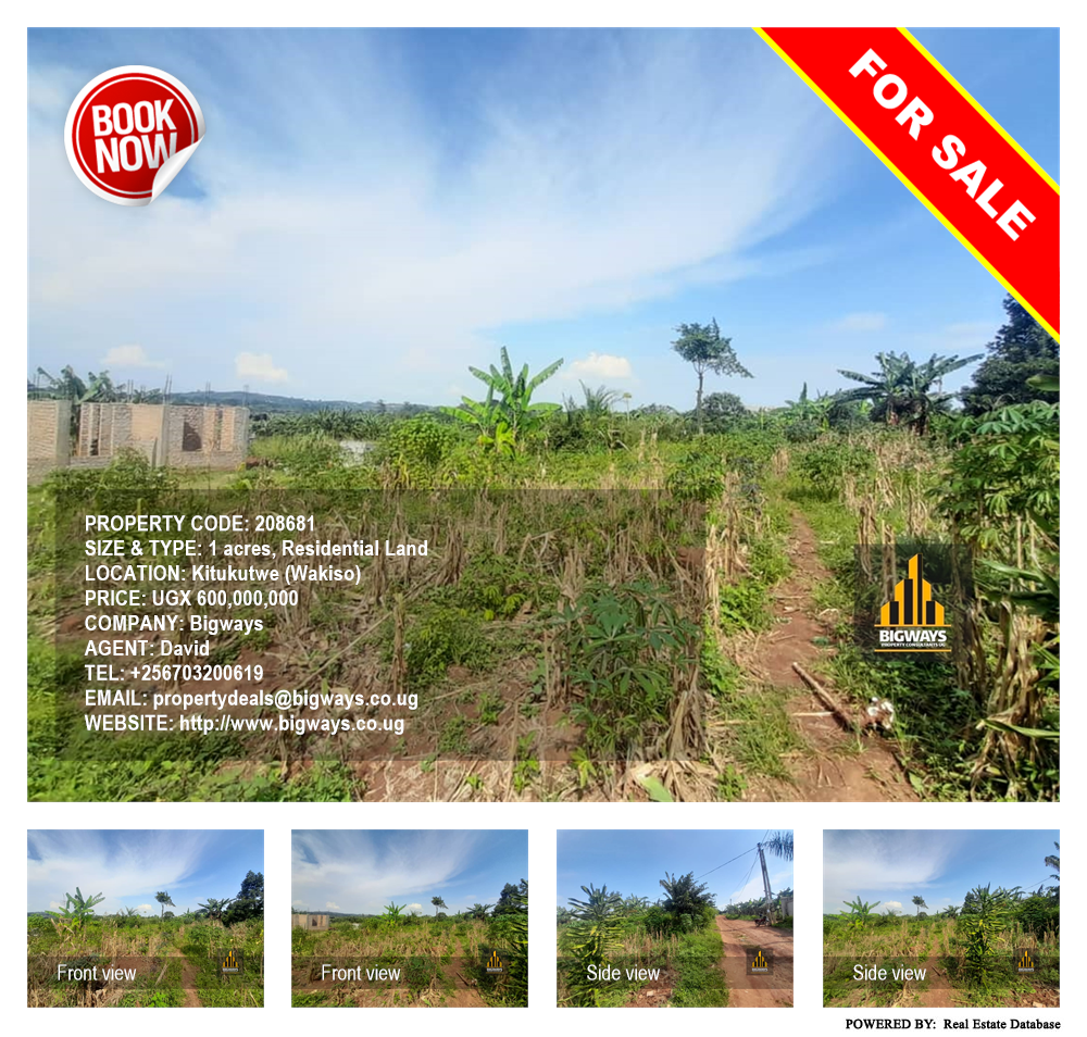 Residential Land  for sale in Kitukutwe Wakiso Uganda, code: 208681