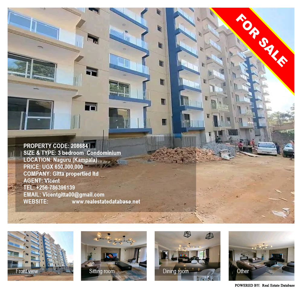 3 bedroom Condominium  for sale in Naguru Kampala Uganda, code: 208684