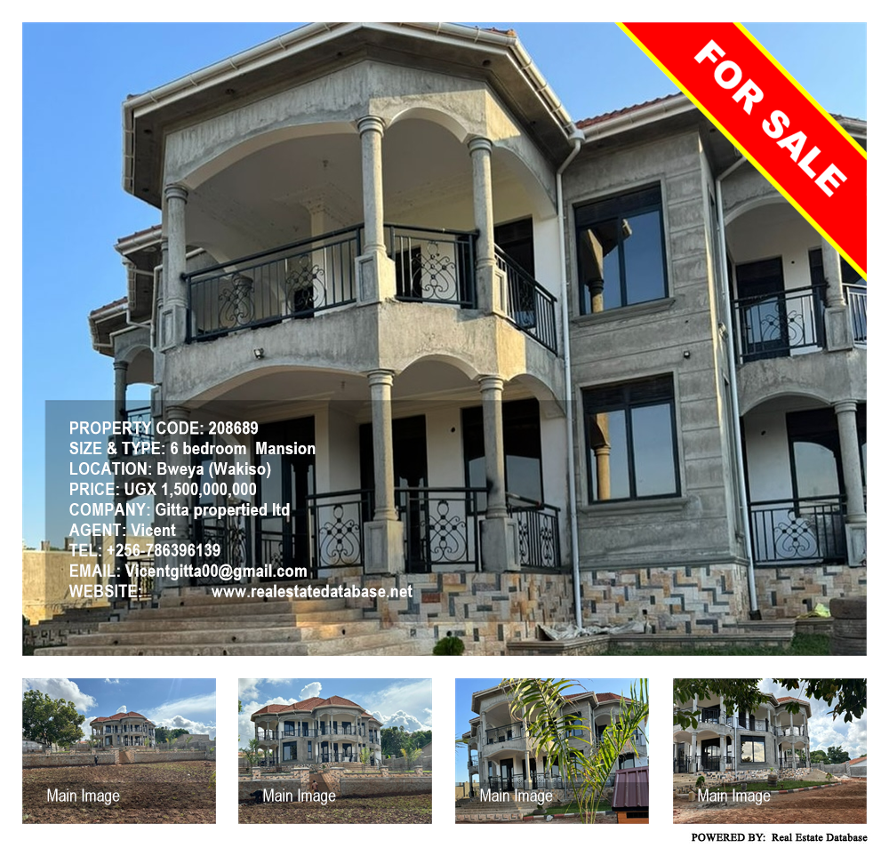 6 bedroom Mansion  for sale in Bweya Wakiso Uganda, code: 208689