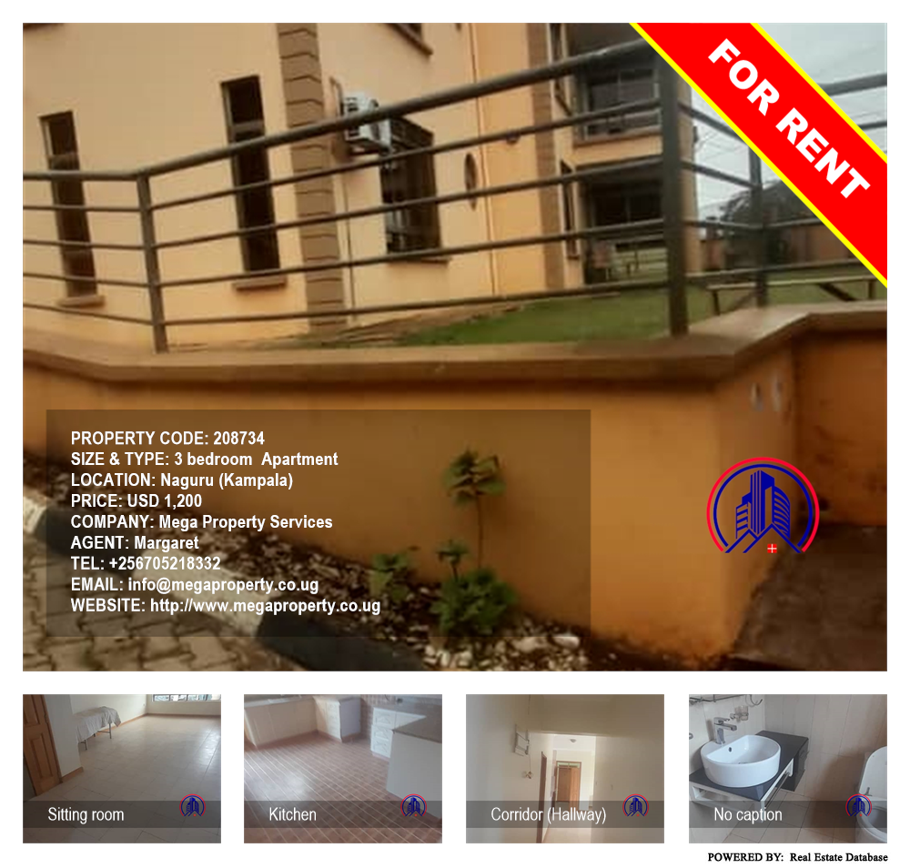 3 bedroom Apartment  for rent in Naguru Kampala Uganda, code: 208734