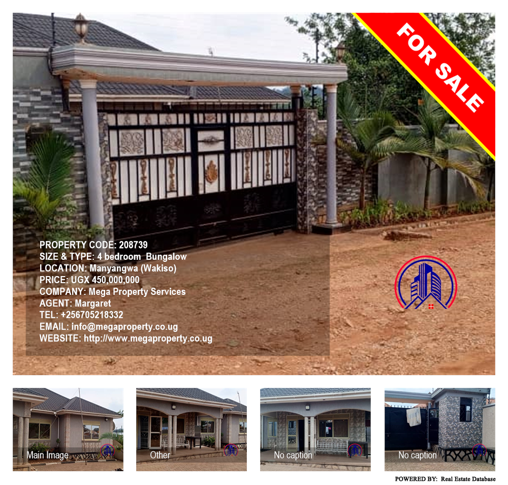 4 bedroom Bungalow  for sale in Manyangwa Wakiso Uganda, code: 208739