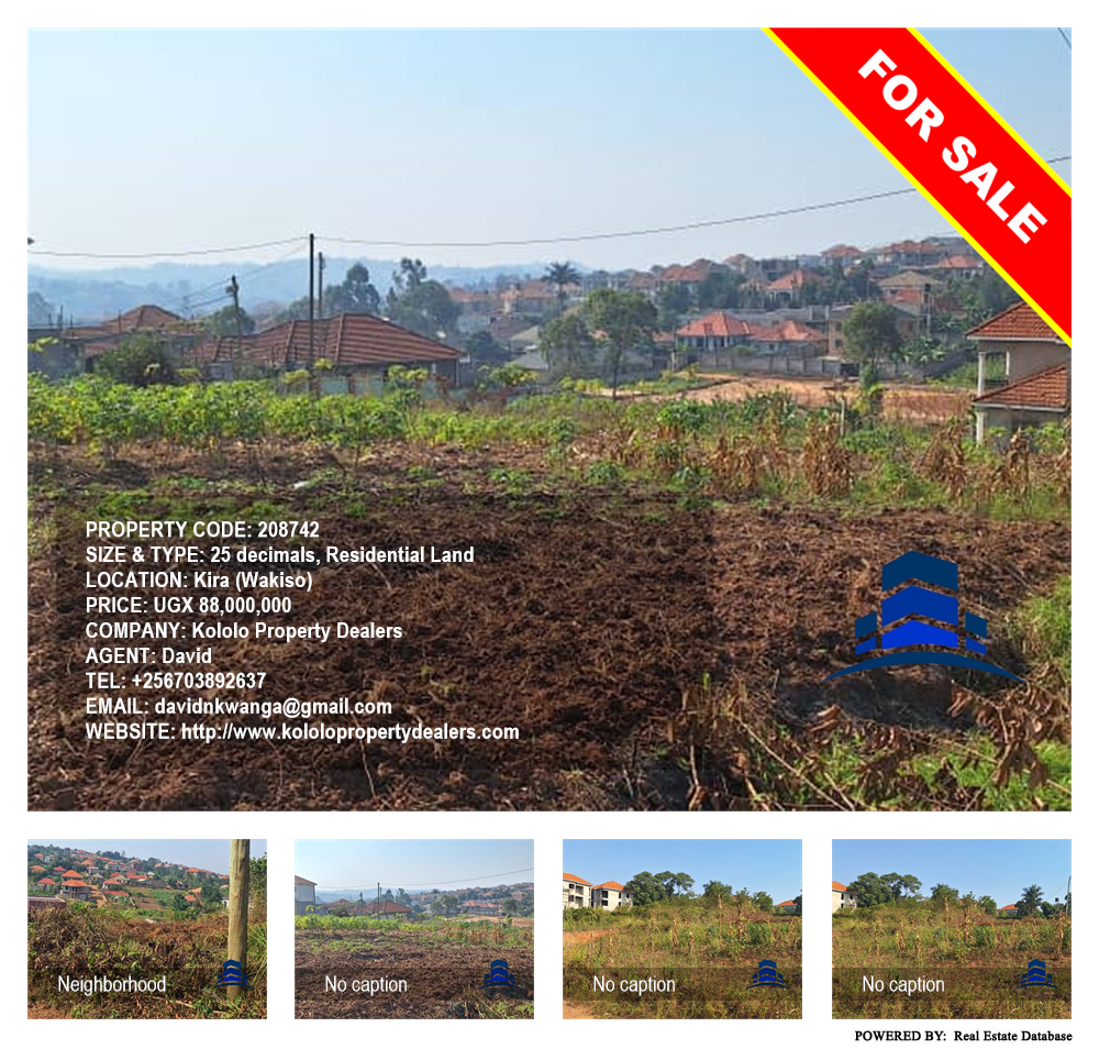 Residential Land  for sale in Kira Wakiso Uganda, code: 208742