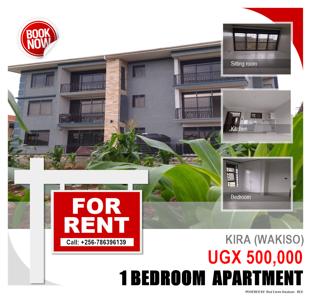 1 bedroom Apartment  for rent in Kira Wakiso Uganda, code: 208748