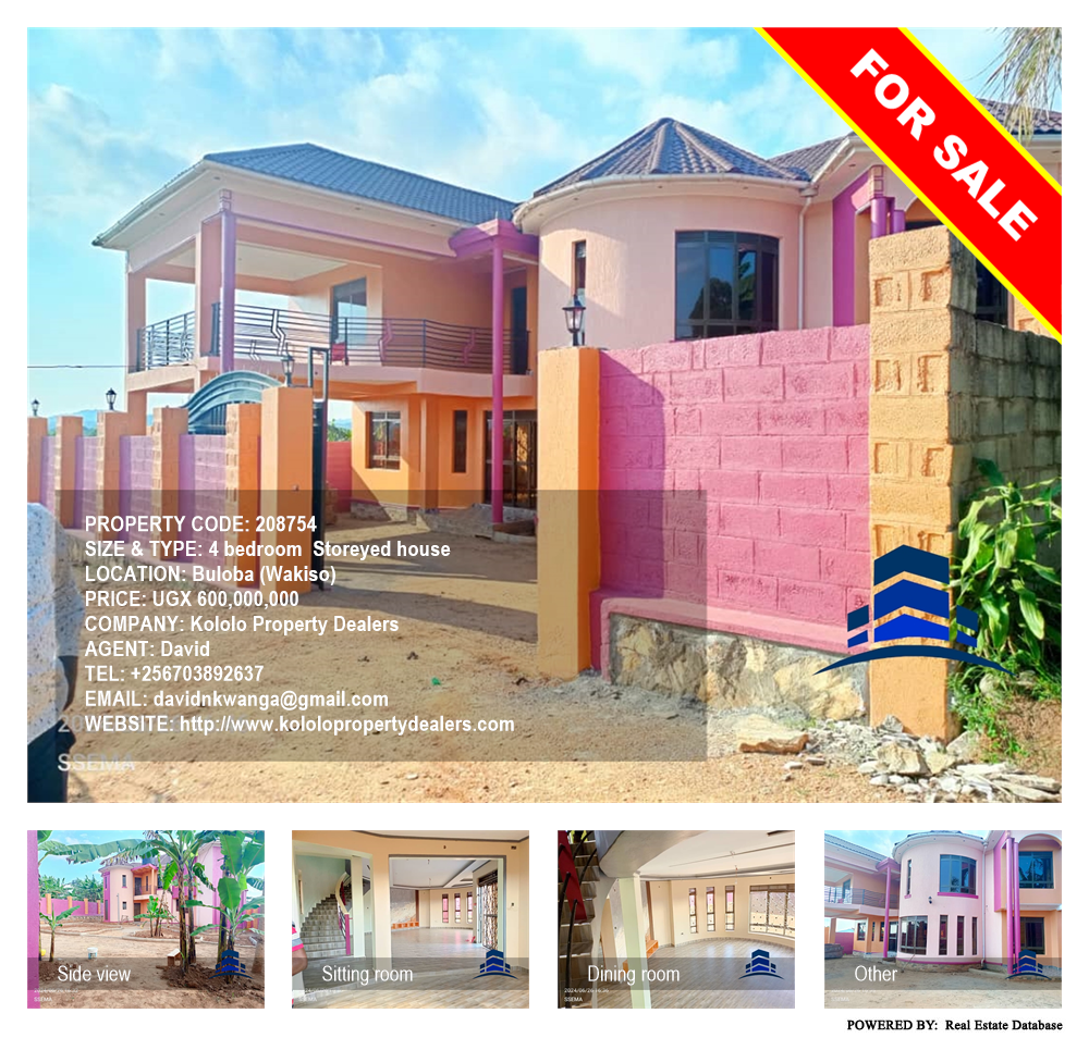 4 bedroom Storeyed house  for sale in Buloba Wakiso Uganda, code: 208754