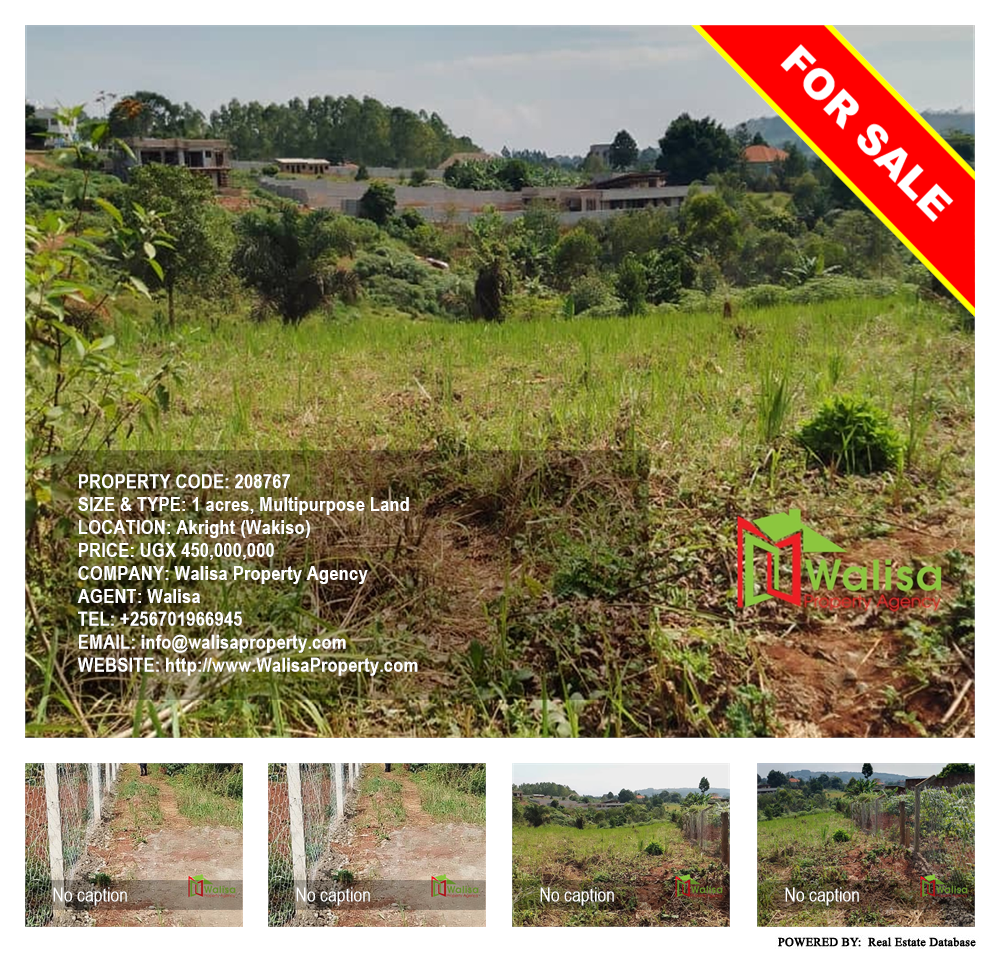 Multipurpose Land  for sale in Akright Wakiso Uganda, code: 208767