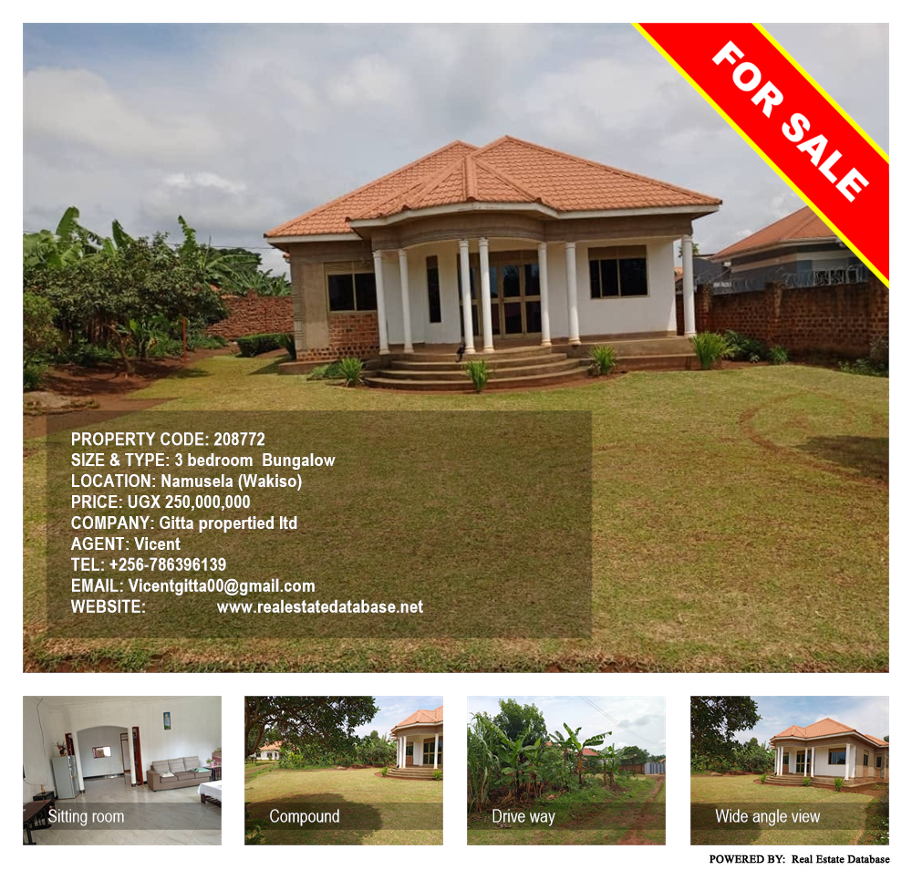 3 bedroom Bungalow  for sale in Namusela Wakiso Uganda, code: 208772