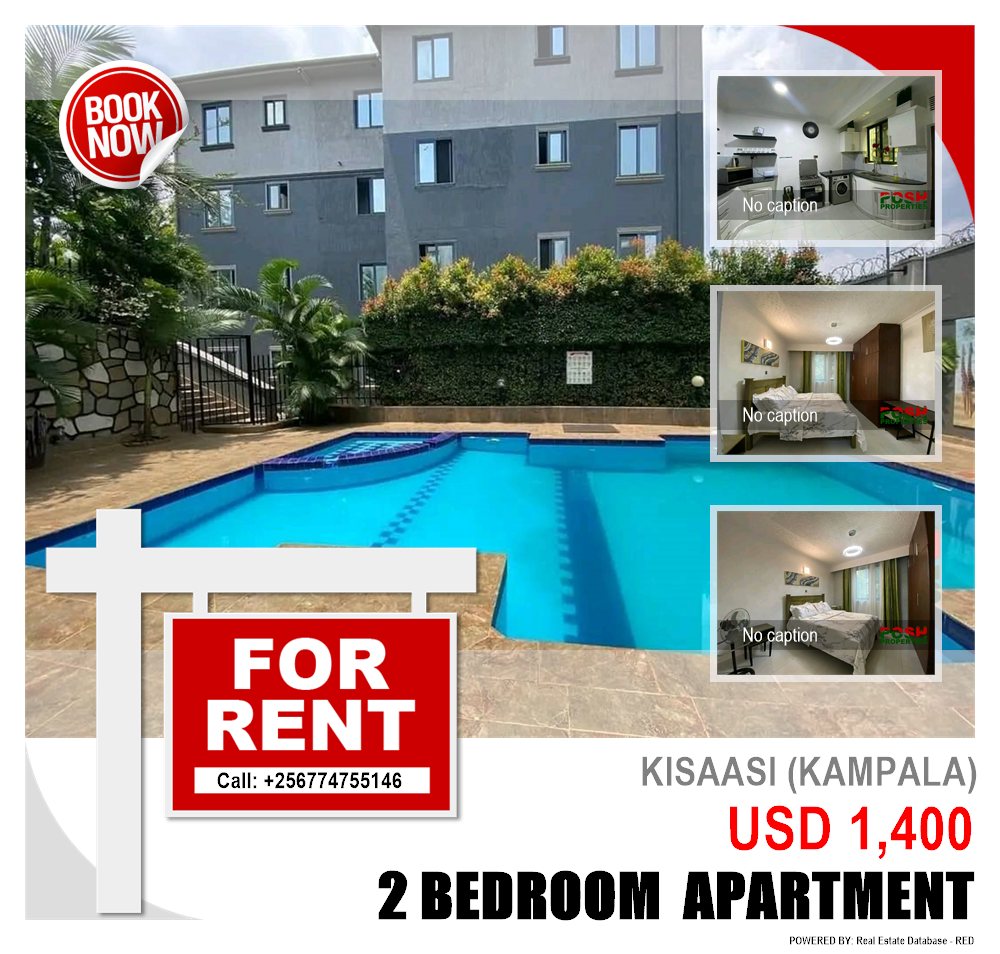 2 bedroom Apartment  for rent in Kisaasi Kampala Uganda, code: 208774