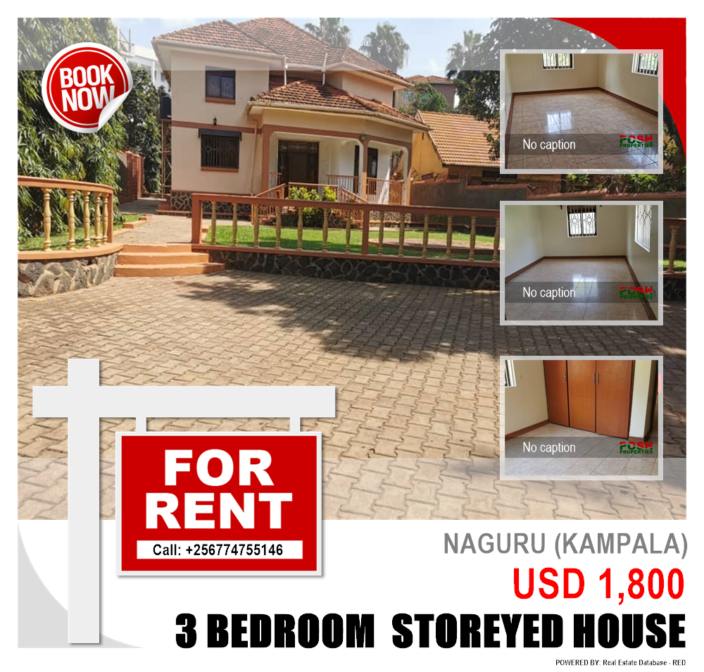 3 bedroom Storeyed house  for rent in Naguru Kampala Uganda, code: 208783