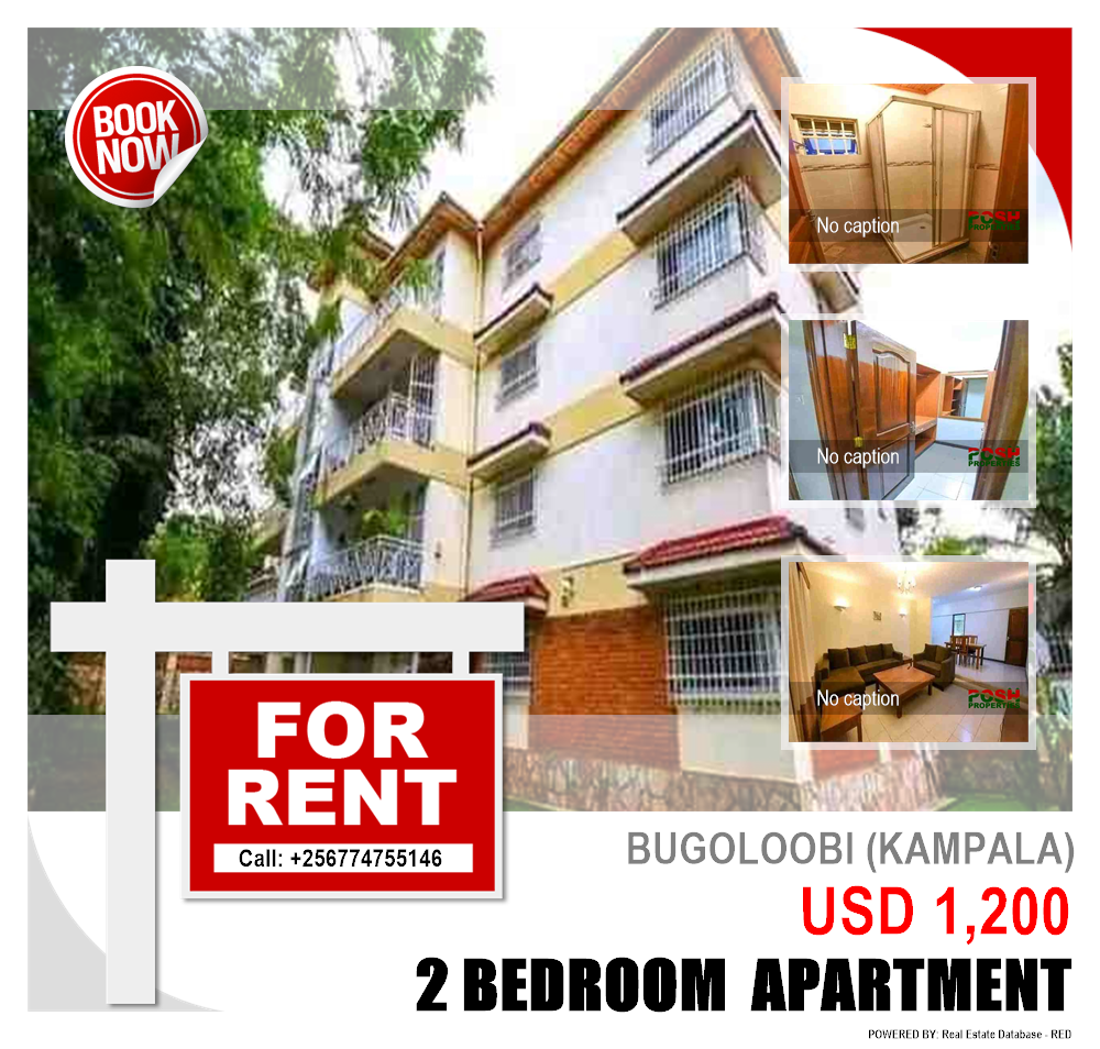 2 bedroom Apartment  for rent in Bugoloobi Kampala Uganda, code: 208790