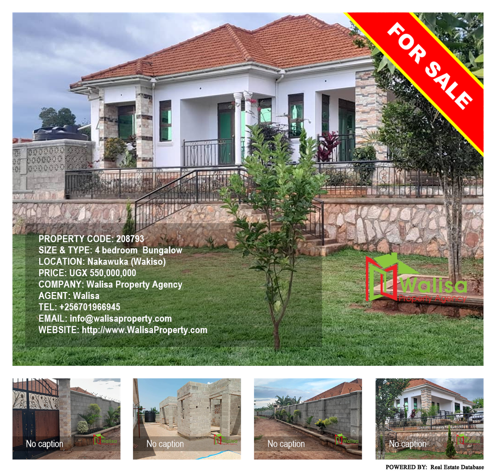 4 bedroom Bungalow  for sale in Nakawuka Wakiso Uganda, code: 208793