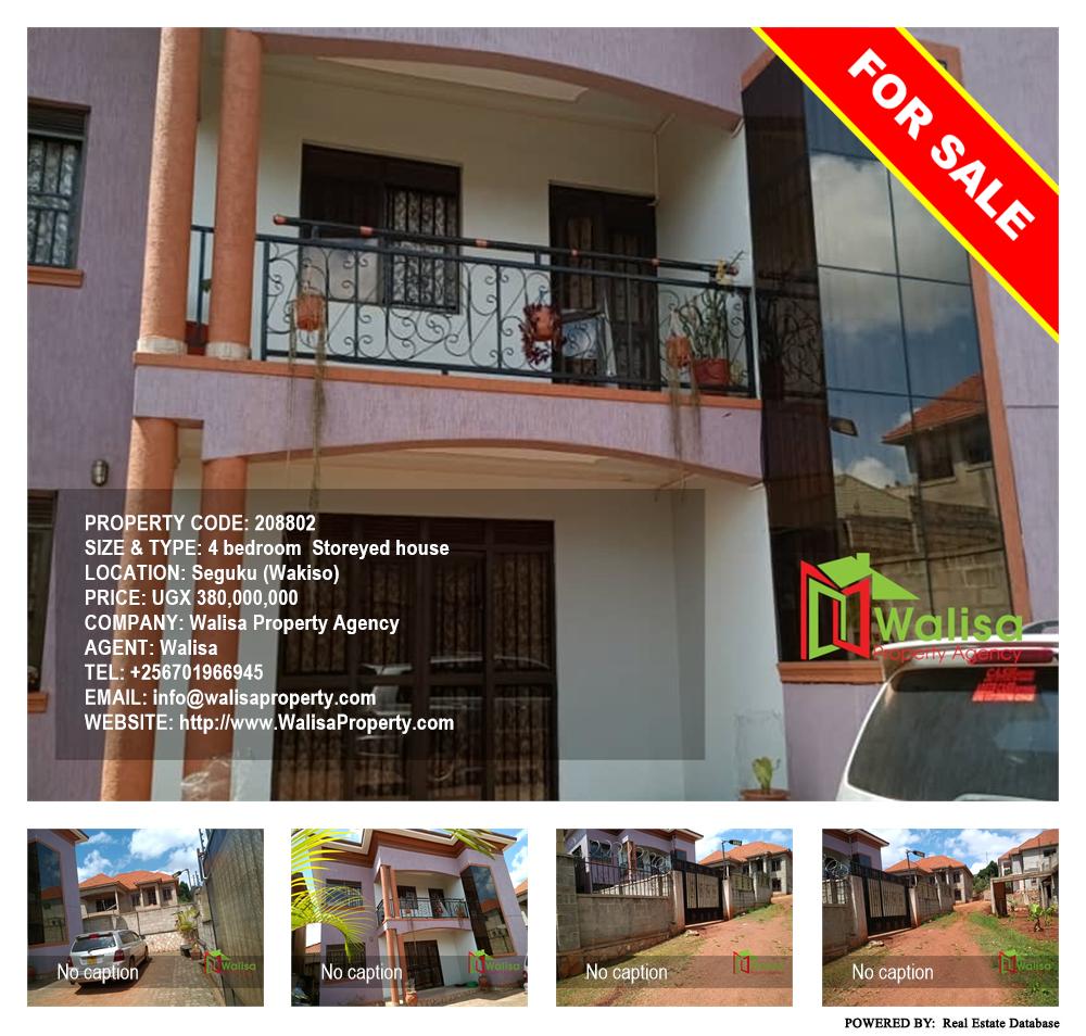 4 bedroom Storeyed house  for sale in Seguku Wakiso Uganda, code: 208802