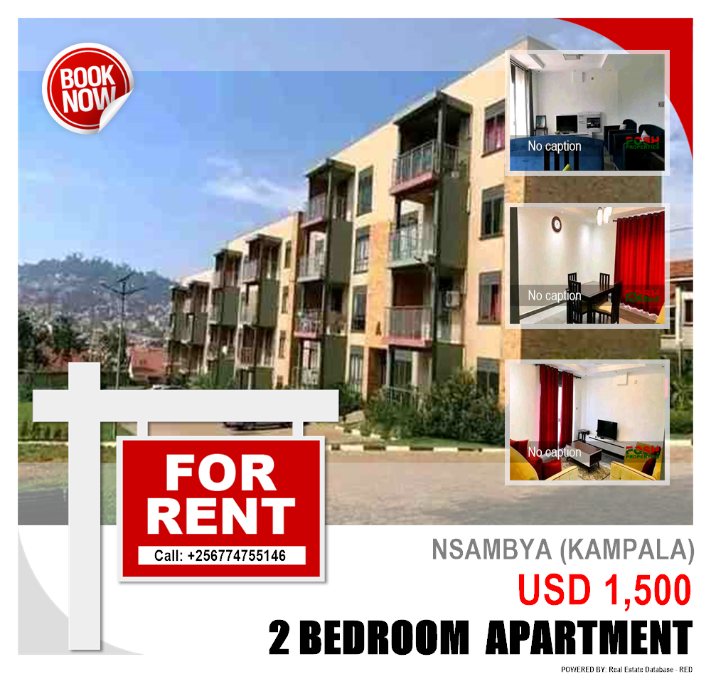 2 bedroom Apartment  for rent in Nsambya Kampala Uganda, code: 208809