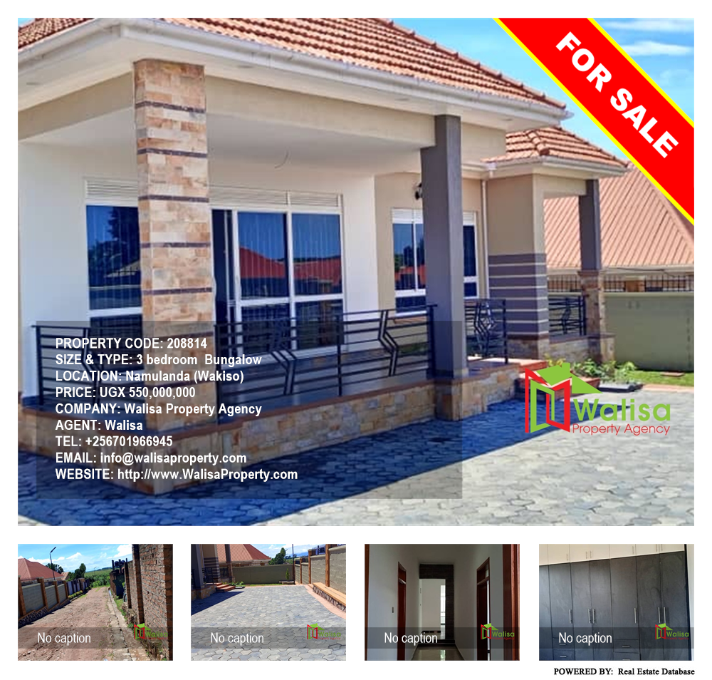 3 bedroom Bungalow  for sale in Namulanda Wakiso Uganda, code: 208814