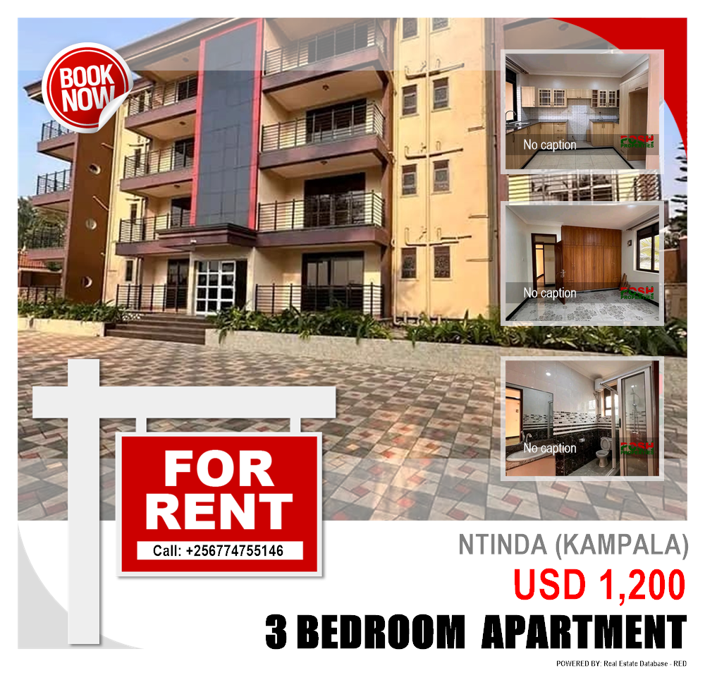 3 bedroom Apartment  for rent in Ntinda Kampala Uganda, code: 208815