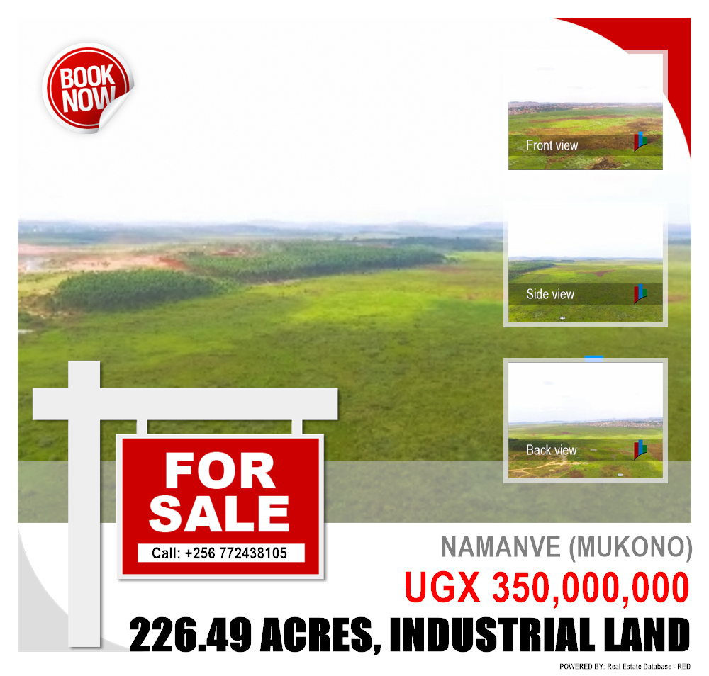 Industrial Land  for sale in Namanve Mukono Uganda, code: 208825