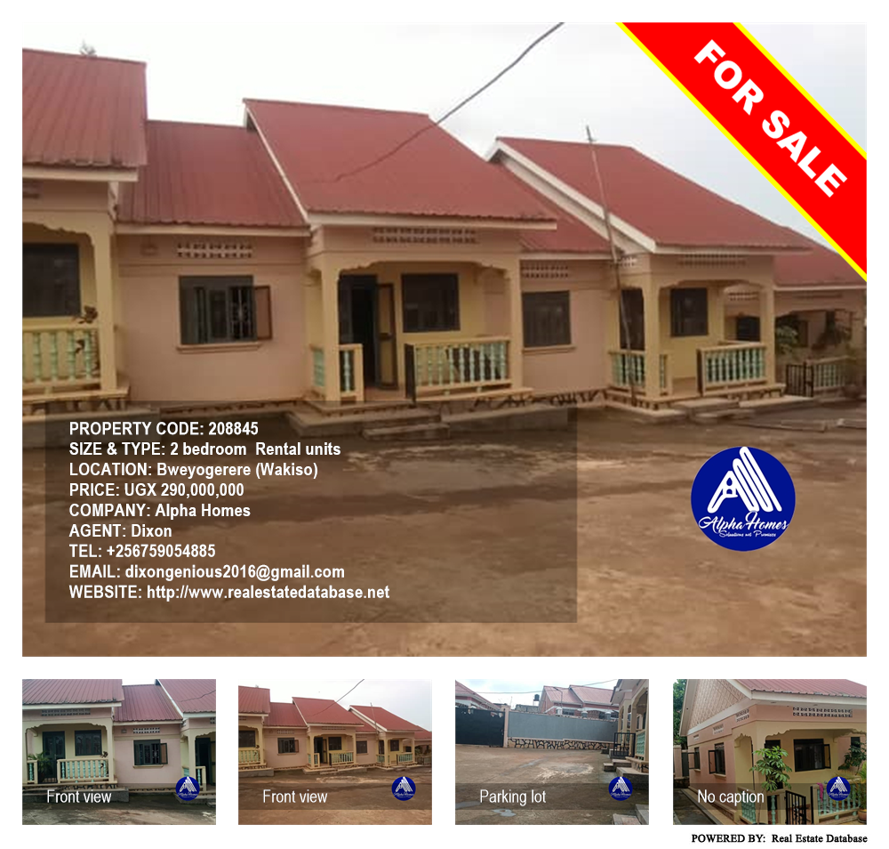 2 bedroom Rental units  for sale in Bweyogerere Wakiso Uganda, code: 208845