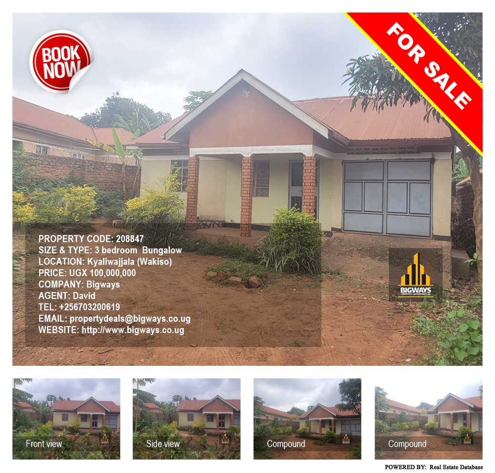 3 bedroom Bungalow  for sale in Kyaliwajjala Wakiso Uganda, code: 208847