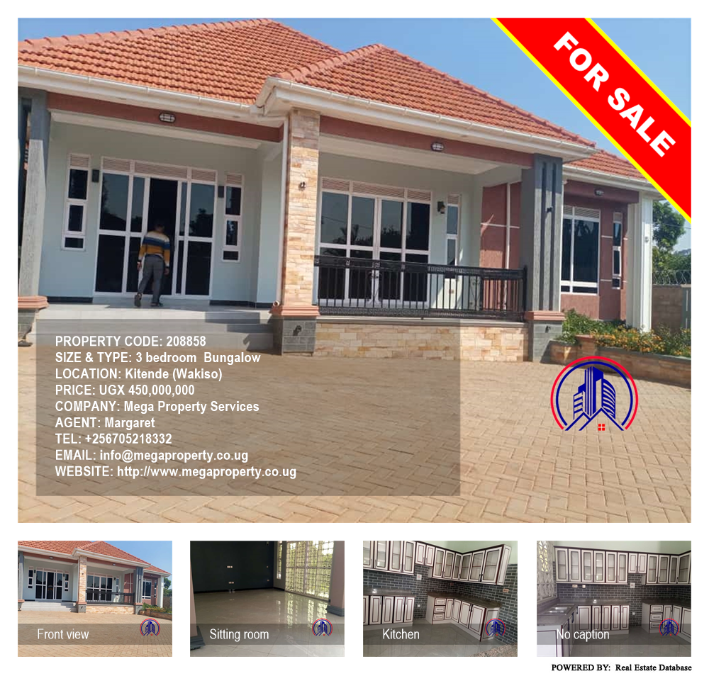 3 bedroom Bungalow  for sale in Kitende Wakiso Uganda, code: 208858