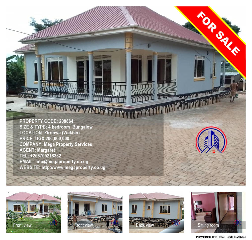 4 bedroom Bungalow  for sale in Zirobwa Wakiso Uganda, code: 208864