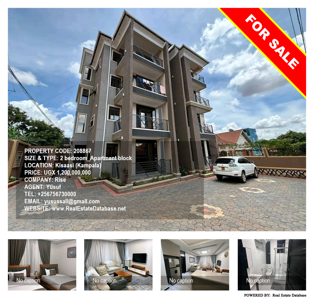 2 bedroom Apartment block  for sale in Kisaasi Kampala Uganda, code: 208867