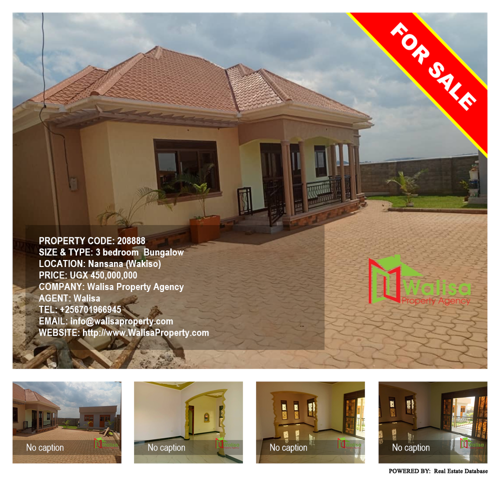 3 bedroom Bungalow  for sale in Nansana Wakiso Uganda, code: 208888